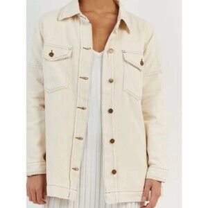 Shackek Jacket Dissh Peri Denim SIZE US 4 fits MEDIUM Just Laundered Australia